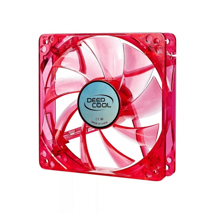 Imagine Ventilator/cooler 120mm Carcasa LED rosu, DeepCool Xfan 120L/R-1